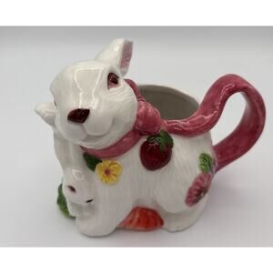 Ceramic Spring Rabbit Creamer Easter Table Decor